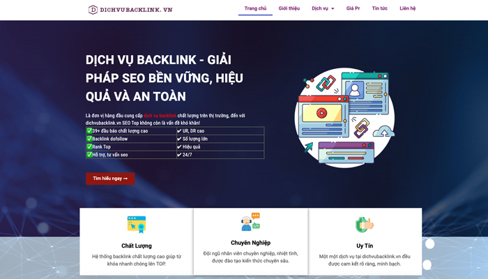 Dịch vụ Backlink tay - Dichvubacklink.vn