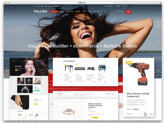 Kallyas - website thương mại điện tử
