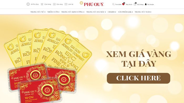 Trang mua bán vàng online uy tín nhất - Vàng Phú Quý