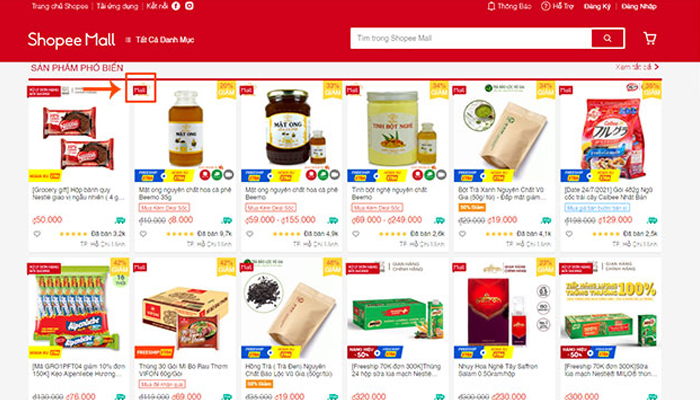 Trang web bán hàng trực tuyến - Shopee.vn