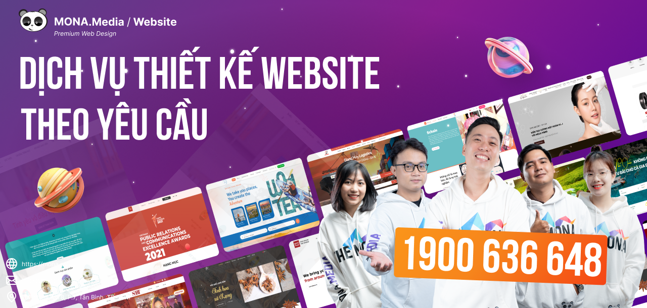 dịch vụ thiết kế website mona media